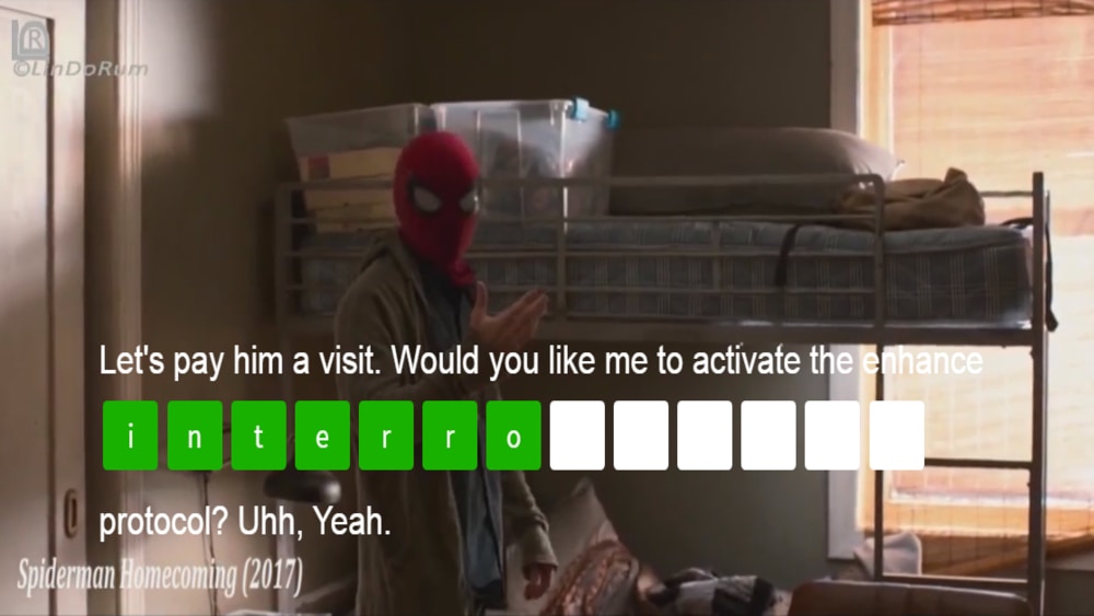 آموزش رایتینگ انگلیسی با فیلم spiderman  homecoming